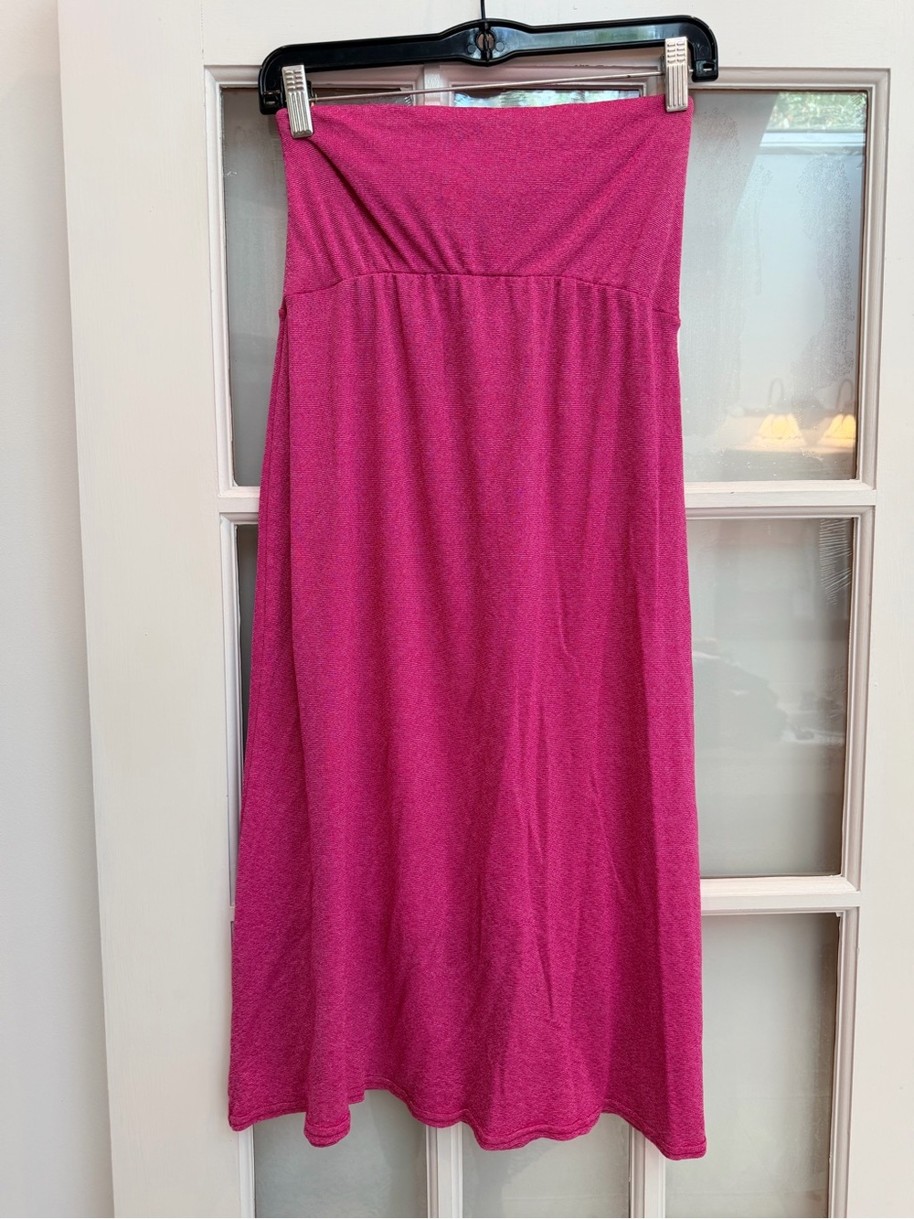 Vintage Michael Stars Y2K Fuchsia Strapless Sparkle Tube Dress Size One Size OS